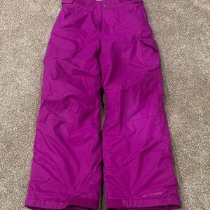 Columbia Kids' Magenta Snow Pants